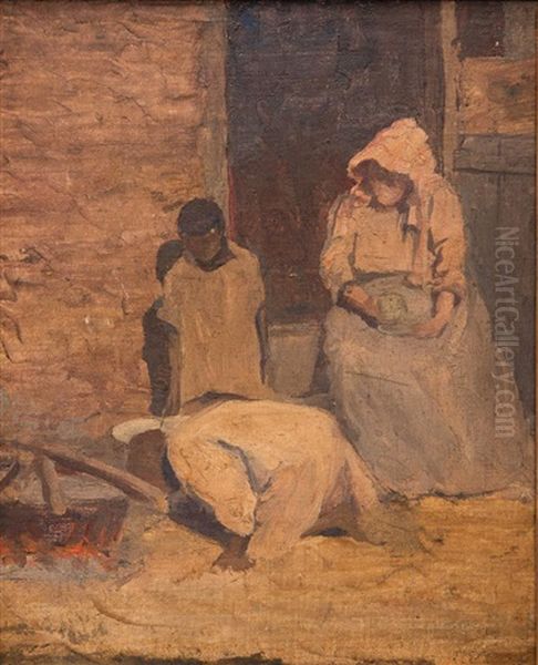 Three Figures By The Fire Oil Painting by Walter Richard Sickert