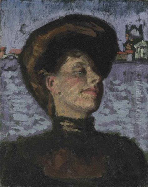 Mrs Swinton. Lady In A Gondola Oil Painting by Walter Richard Sickert