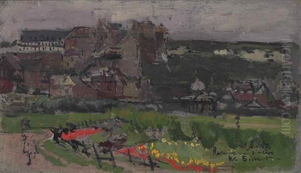 Gardens Of The Casino, Dieppe Oil Painting by Walter Richard Sickert