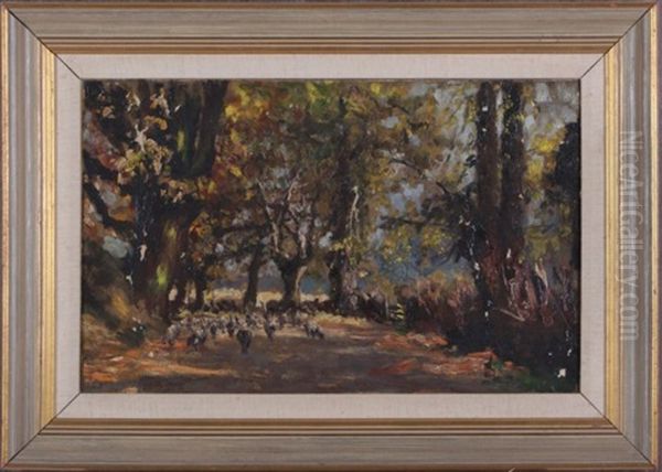 A Lane At Chagford Oil Painting by Walter Richard Sickert