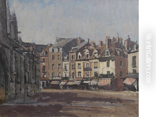 Rue De La Boucherie With St. Jacques Oil Painting by Walter Richard Sickert