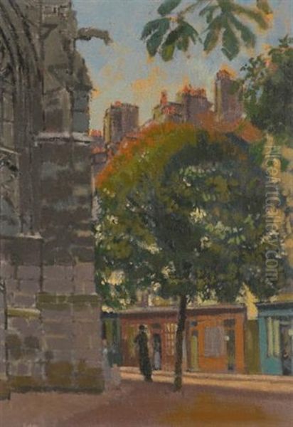St. Remy: Chevet De L'eglise Oil Painting by Walter Richard Sickert