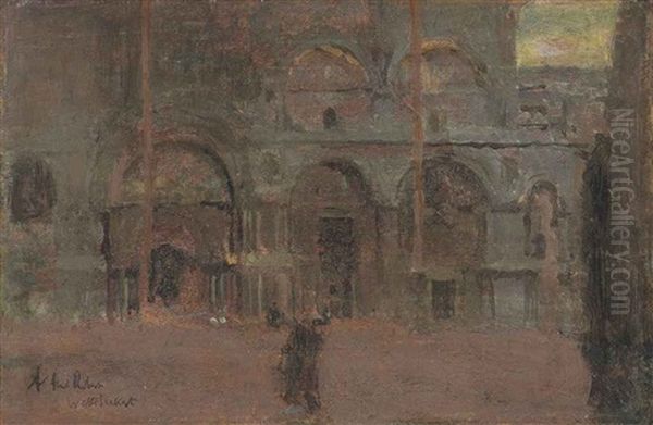 The Facade Of St. Mark's, Venice Oil Painting by Walter Richard Sickert
