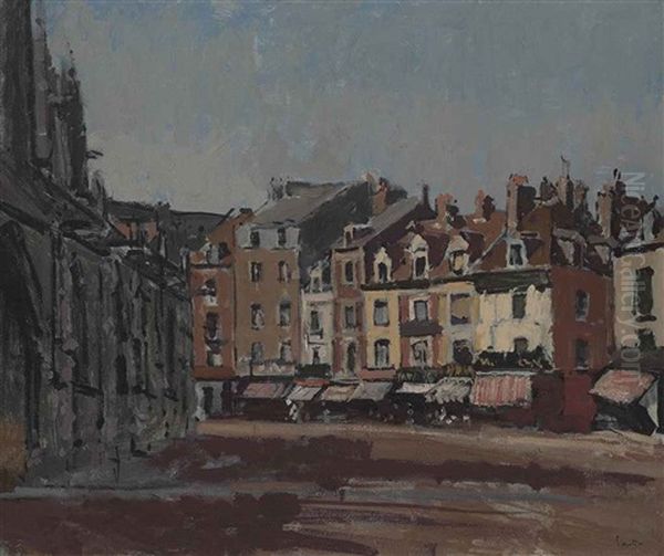 Rue De La Boucherie With St. Jacques Oil Painting by Walter Richard Sickert