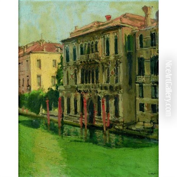 Vue Du Palazzo Montecuccoli, Dit Aussi Palais Polignac, Venise Oil Painting by Walter Richard Sickert