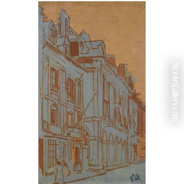 Arcades De La Poissonnerie Oil Painting by Walter Richard Sickert