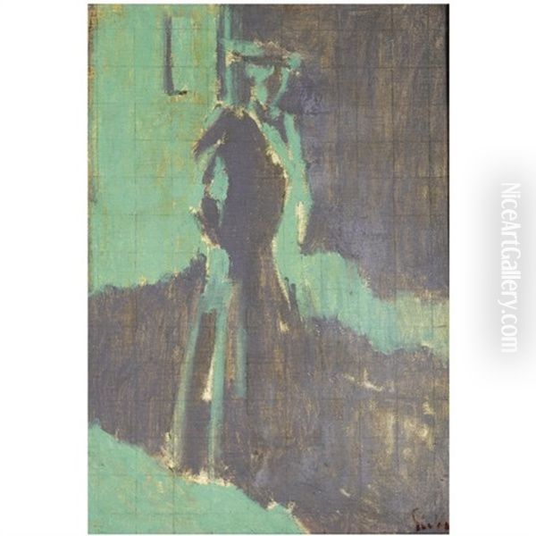 Lady In An Interior Oil Painting by Walter Richard Sickert