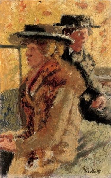 Mother And Daughter - Lou Lou I Love You Oil Painting by Walter Richard Sickert