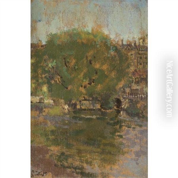 Bath, Pulteney Bridge Oil Painting by Walter Richard Sickert