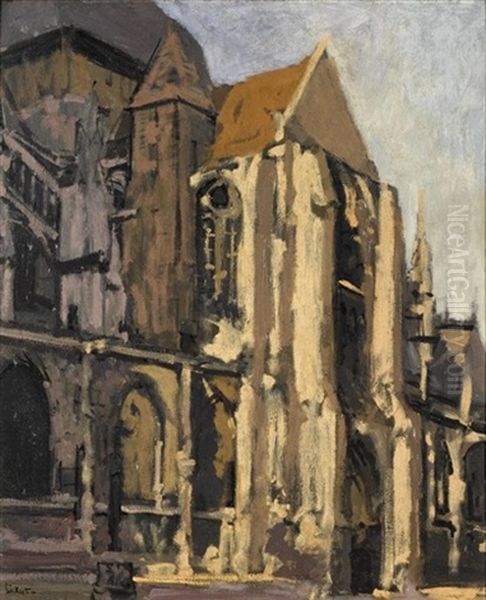 South Facade Of St. Jacques, Dieppe Oil Painting by Walter Richard Sickert