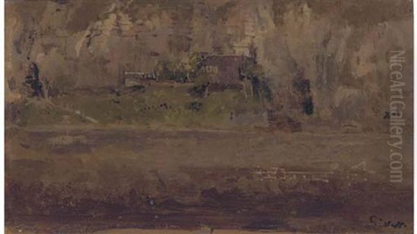 Les Falaises Du Pollet Et L'atelier Du Peintre Haquette (esquisse) Oil Painting by Walter Richard Sickert