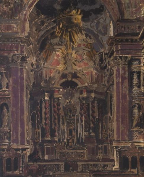 Gli Scalzi, The Church Of The Barefoot Friars Oil Painting by Walter Richard Sickert