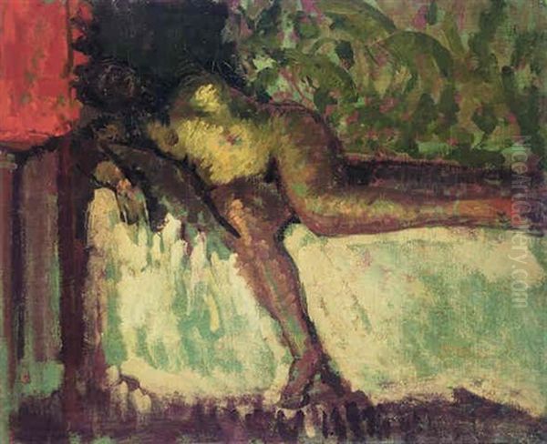 Reclining Nude Oil Painting by Walter Richard Sickert