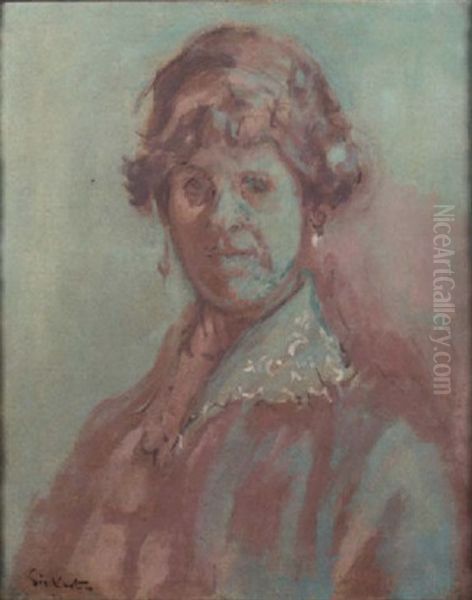 Portrait Of A Lady Oil Painting by Walter Richard Sickert