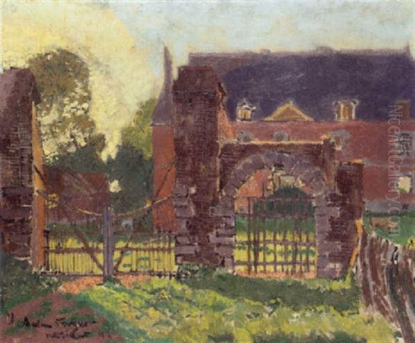 Gate To The Chateau D'auberville, Near Envermeu Oil Painting by Walter Richard Sickert