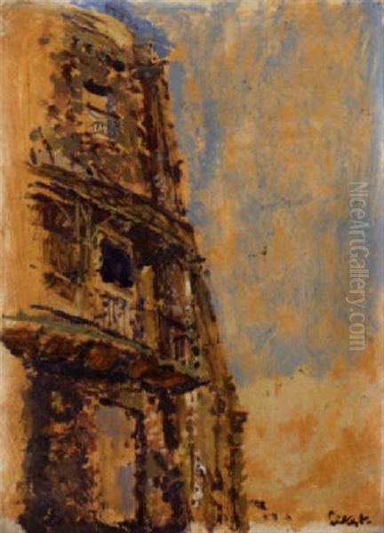 Mr. Sheepshanks' House, Camden Crescent, Bath Oil Painting by Walter Richard Sickert