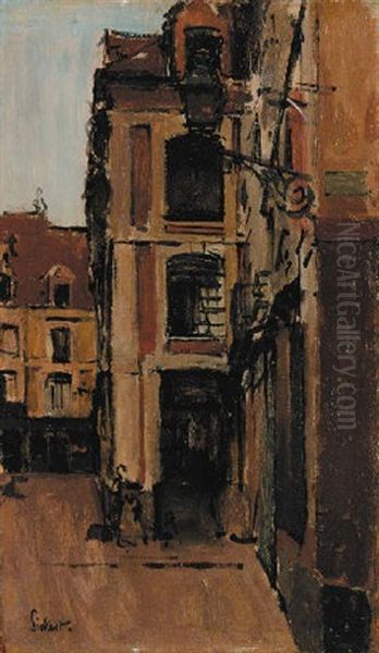 La Rue St. Catherine Et Les Vieux Arcades Oil Painting by Walter Richard Sickert