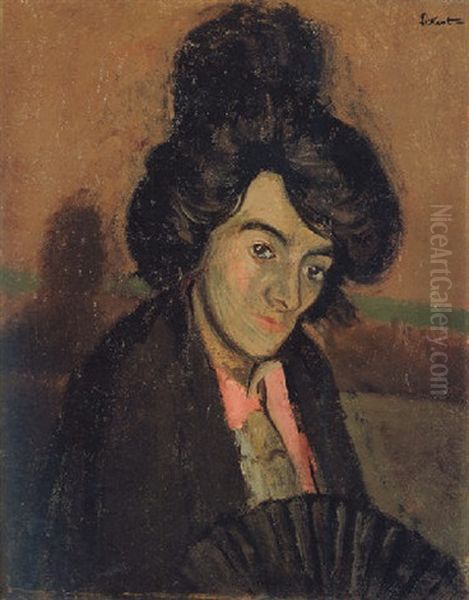 Portrait Of A Venetian Woman; La Callera Oil Painting by Walter Richard Sickert