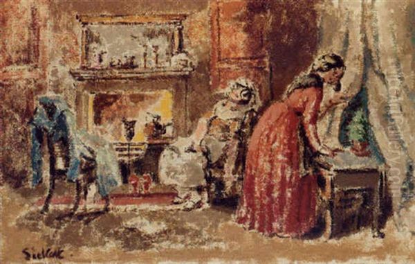 Fire Side Slumber Oil Painting by Walter Richard Sickert