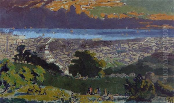 Dublin From Phoenix Park Oil Painting by Walter Richard Sickert