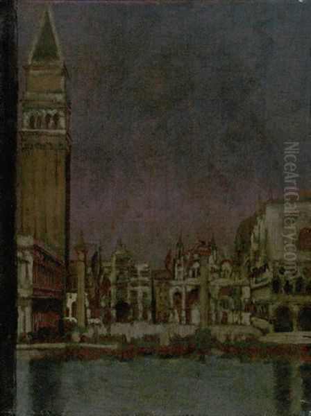 Le Palais Des Doges Au Crepuscule, Venice Oil Painting by Walter Richard Sickert