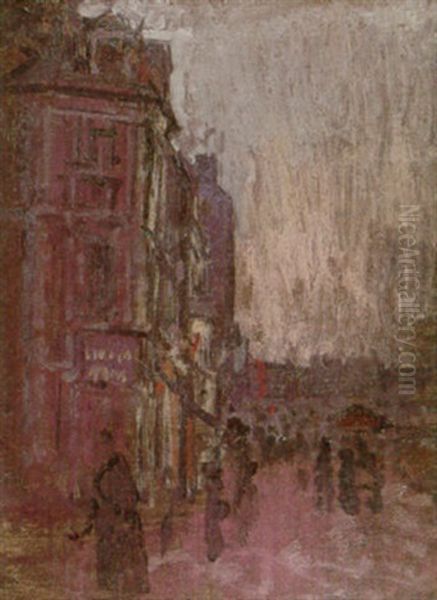Street Scene, Dieppe Oil Painting by Walter Richard Sickert