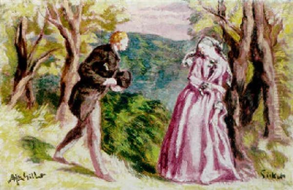 The Proposal, After Gilbert Oil Painting by Walter Richard Sickert