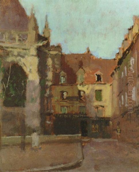 Eglise De St.jacques, Rue St. Catherine, Dieppe Oil Painting by Walter Richard Sickert