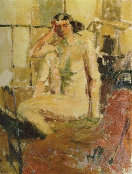 Nude On A Bed Oil Painting by Walter Richard Sickert