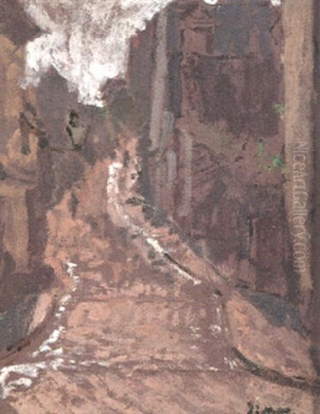 La Mont De Neuville, Dieppe Oil Painting by Walter Richard Sickert