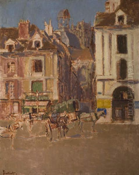 La Rue Notre Dame And The Quai Duquesne Oil Painting by Walter Richard Sickert
