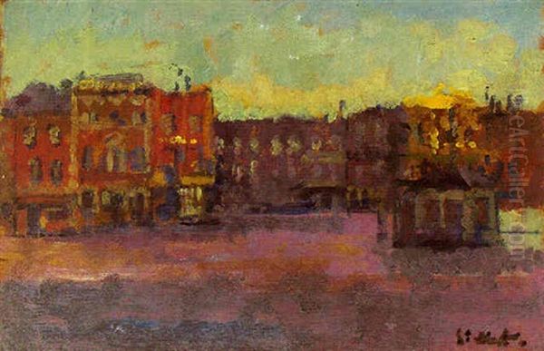 Street Scene, Dieppe Oil Painting by Walter Richard Sickert