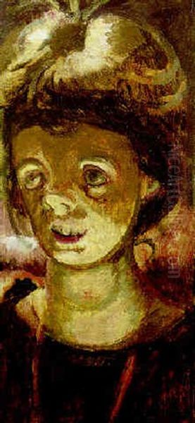 Portrait Of Cicely Hey (before The Footlights) Oil Painting by Walter Richard Sickert
