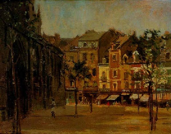 La Rue De La Boucherie With St. Jacques, Dieppe Oil Painting by Walter Richard Sickert