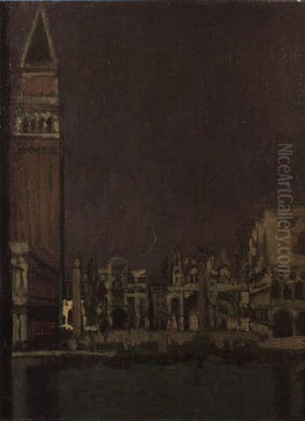 Le Palais Des Doges Au Crepuscule, Venice Oil Painting by Walter Richard Sickert