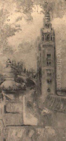 Campanile, Santa Maria Della Salute, Venice Oil Painting by Walter Richard Sickert