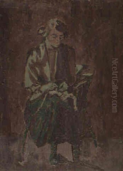 Ellen Sickert Oil Painting by Walter Richard Sickert