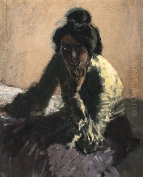Seated Woman, Venice Oil Painting by Walter Richard Sickert