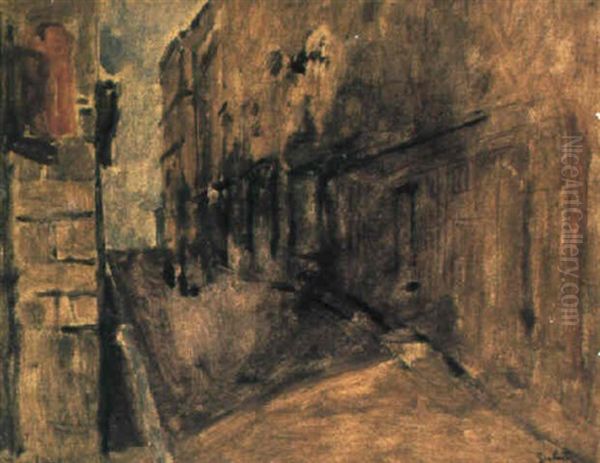 Street Of The Wind, Dieppe Oil Painting by Walter Richard Sickert