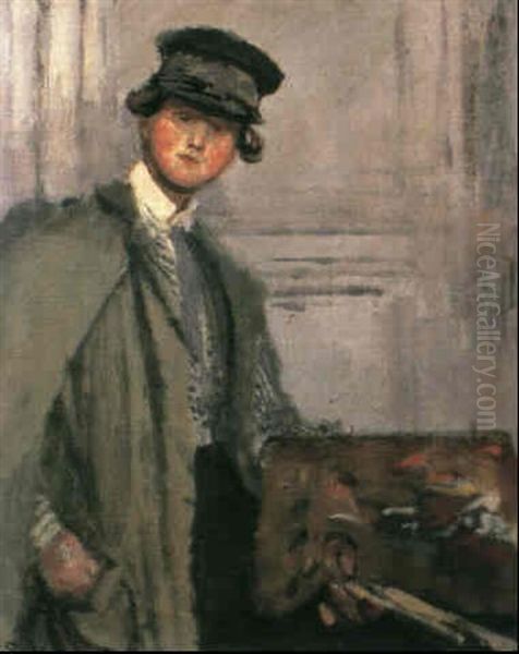 Portrait Of A Female Artist Oil Painting by Walter Richard Sickert