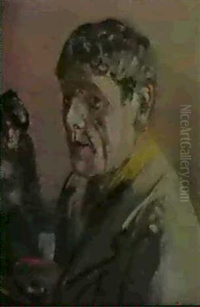 Self Portrait With La Giuseppina Oil Painting by Walter Richard Sickert