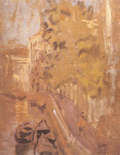 A Venetian Canal Oil Painting by Walter Richard Sickert