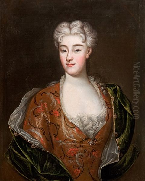Portrat Der Agnes Von Alvensleben Oil Painting by Johann Bernhard Siemerding