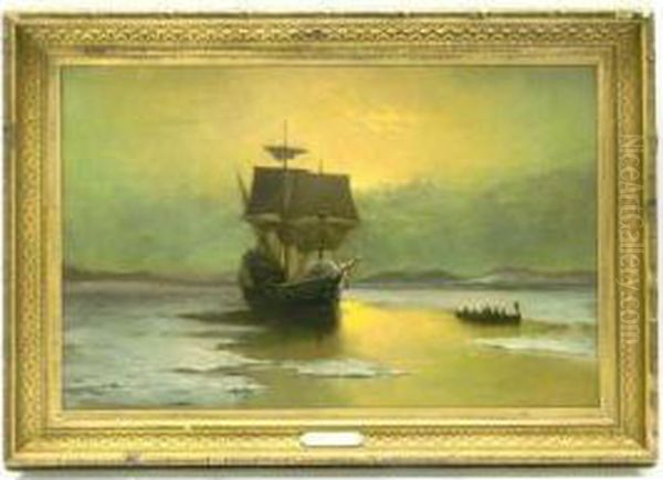 Seining Off Labrador Oil Painting by William Bradford