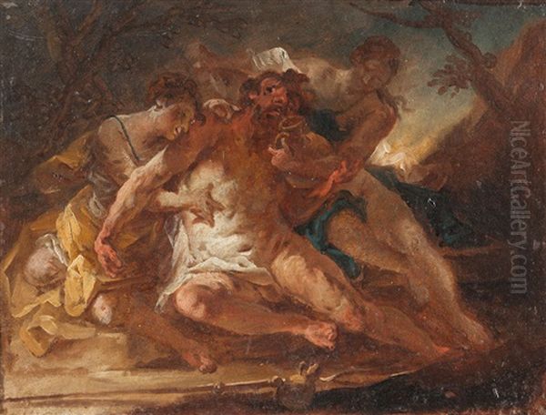 Loth Und Seine Tochter Oil Painting by Franz Sigrist