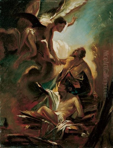 Opferung Isaaks Oil Painting by Franz Sigrist