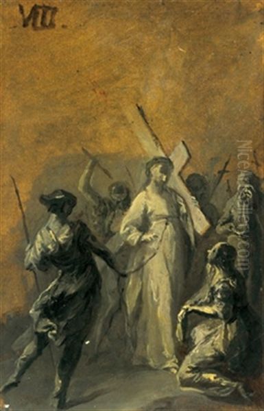 Altargemalde, Kreuzwegstationen, Votiv- Oder Stifterbilder (23 Sketches And Designs) Oil Painting by Franz Sigrist