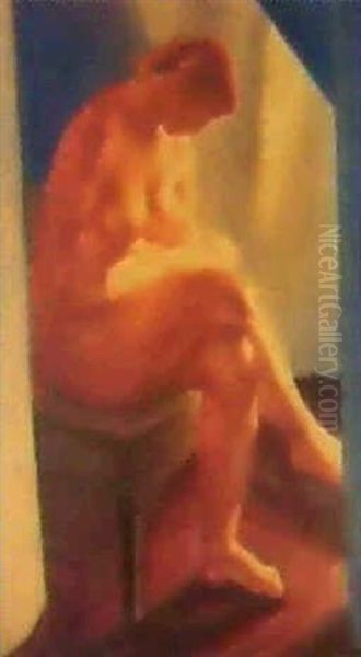 Mor Og Barn Oil Painting by Aage Sikker Hansen