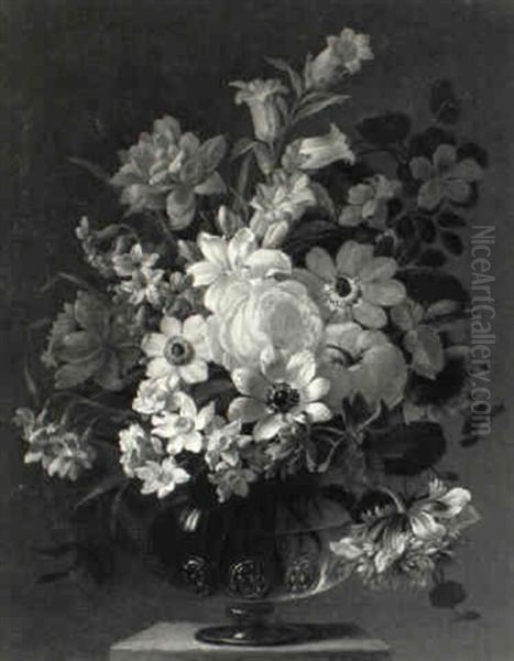 Still Life With Flowers Oil Painting by James Sillett