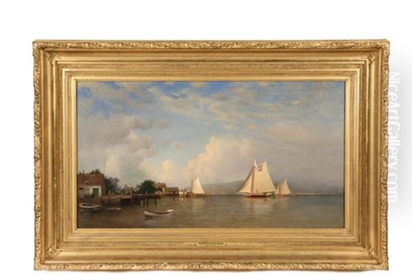 On The Hudson Near Tappan Zee Oil Painting by Francis Augustus Silva